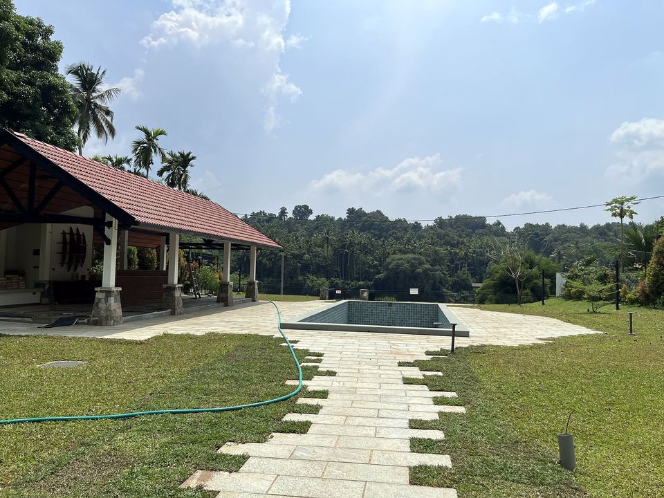 Pool and pavilion